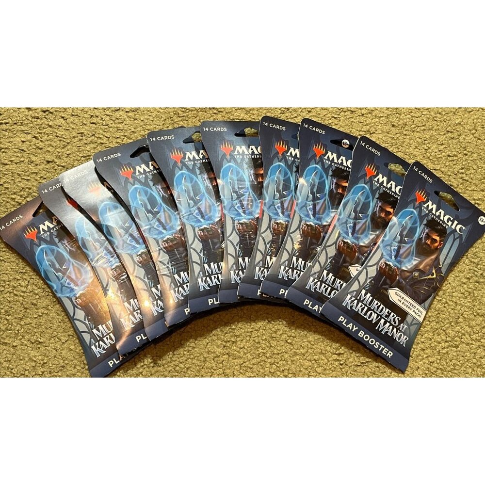 10 New! Magic the Gathering: Murders at Karlov Manor Play Booster Pack Lot MTG